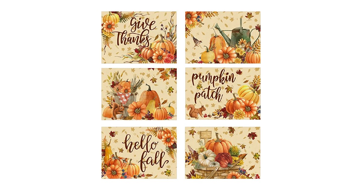 Fall Placemats at Amazon