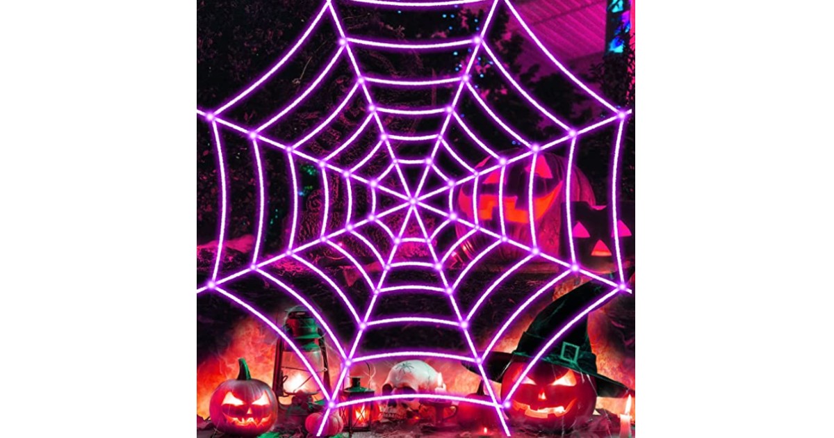 12 FT Halloween Spider Web Lights at Amazon