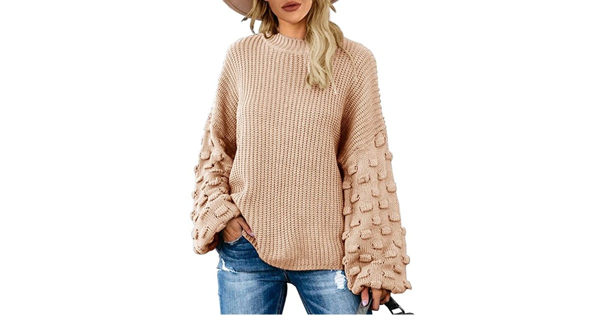 Women's Long Sleeve Sweater at Amazon