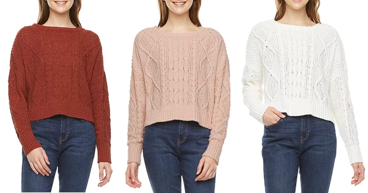 Crew Neck Long Sleeve Pullover Sweater at JCP