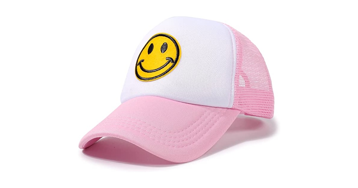 Smiley Face Trucker Hat at Amazon