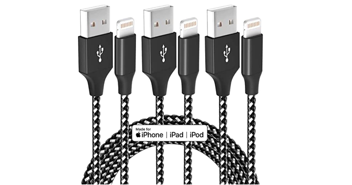 Apple Lightning Cable 3 Pack ONLY 4.96 (Reg. 22.99) Daily Deals