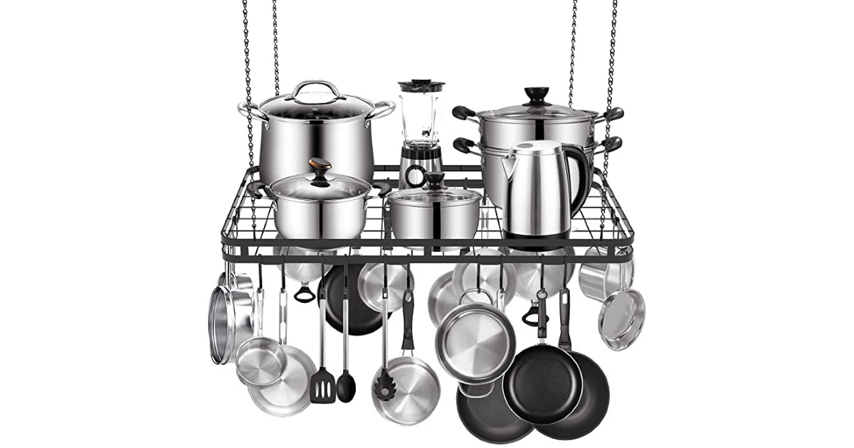 Ceiling Pot Rack and Pan Rack at Amazon