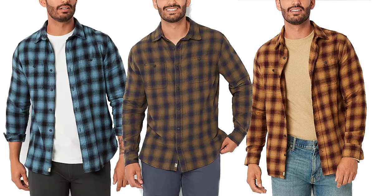 Men’s Long Sleeve Flannel Shirts at JCPenney
