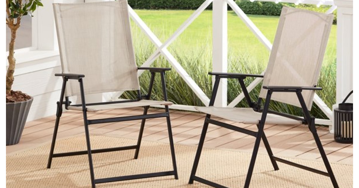 Mainstays Patio Folding Chairs 2-Pack