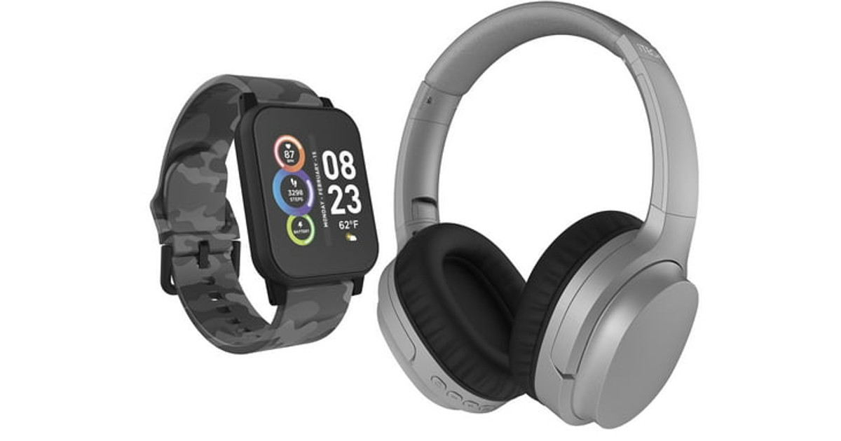 Camo Smart Watch w/ Wireless Headphone