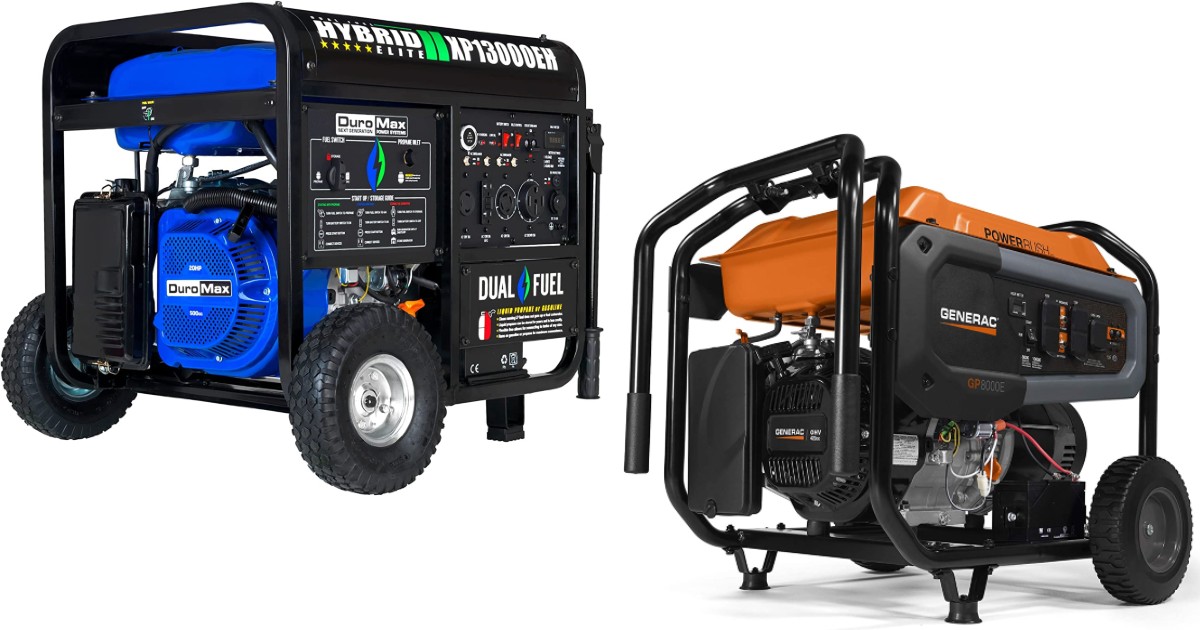 DuroMax, Generac, and Westinghouse Generators
