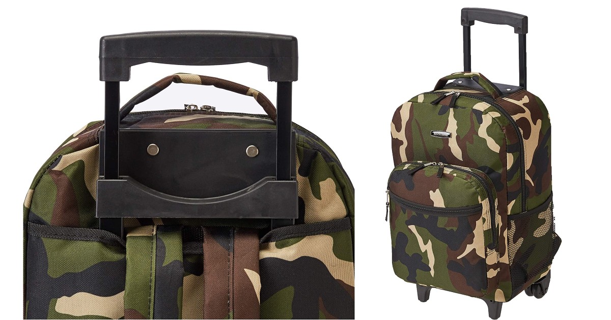 Double Handle Rolling Backpack