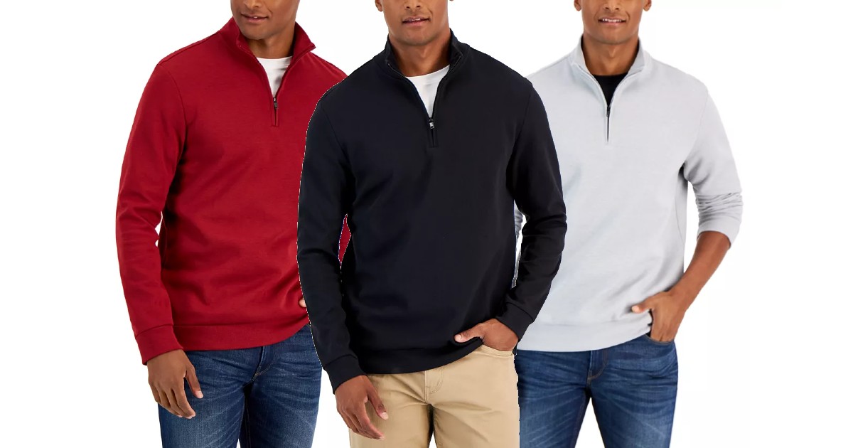 Men's Quarter-Zip Sweater ONLY $19.99 (Reg $55)