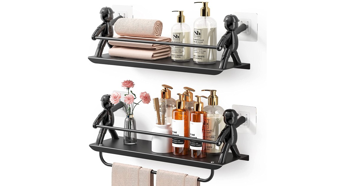 Shower Caddy Floating Wall Shelves at Amazon