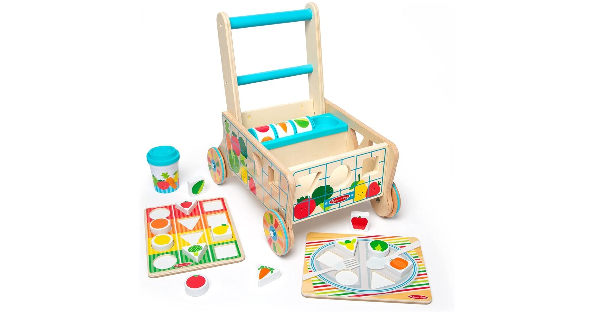 Melissa & Doug Wooden Grocery Cart