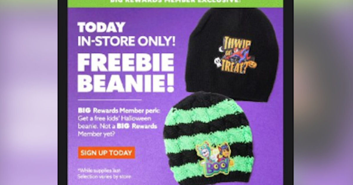 Free Kids Halloween Beanie at Big Lots Free Product Samples