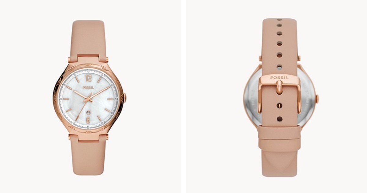 Fossil Ashtyn Pink Leather Watch