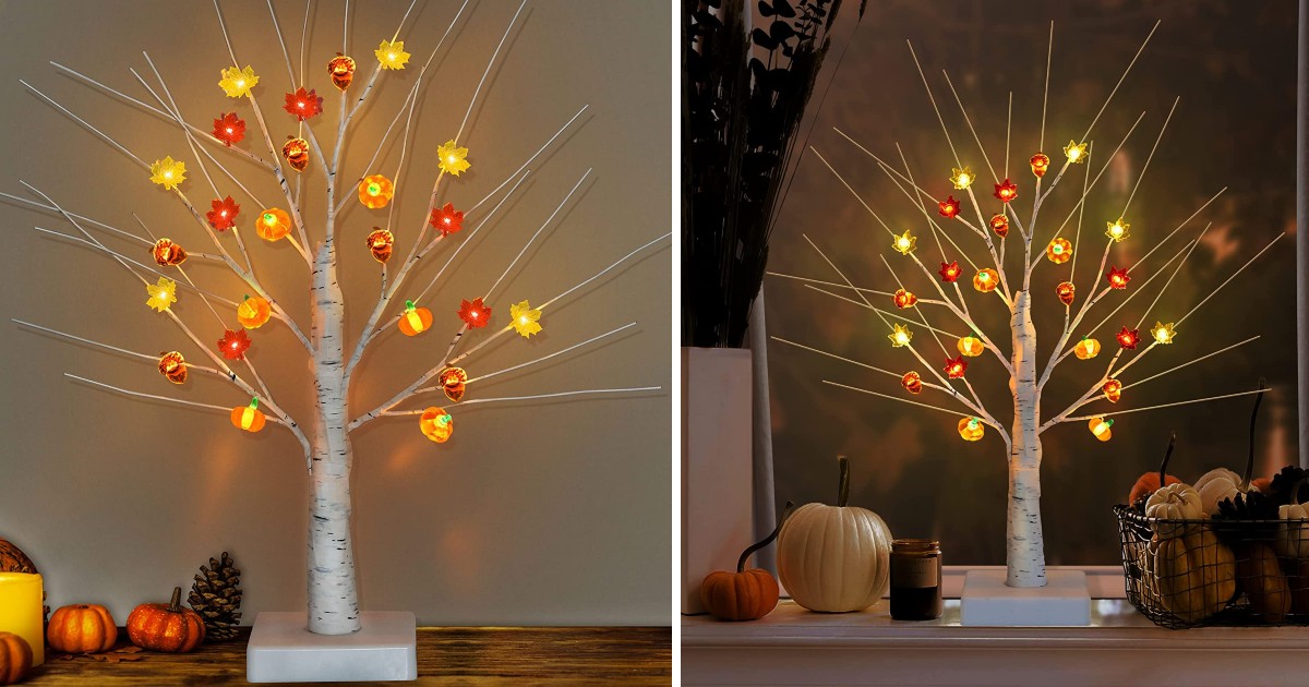 Thanksgiving Decorations Lighted Tree