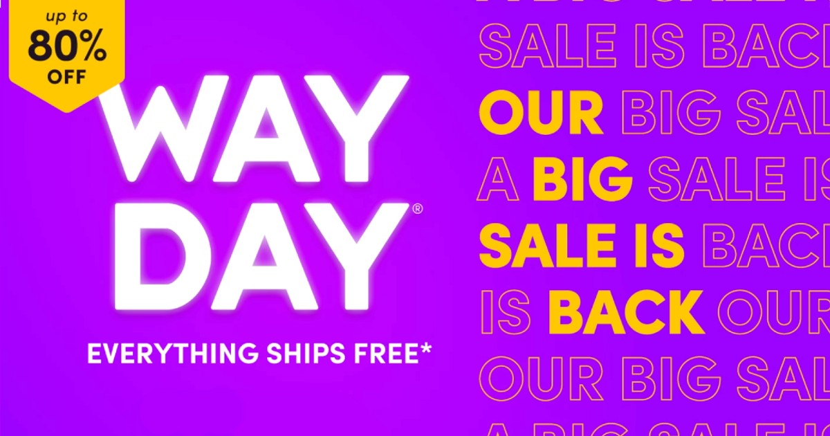 Last Day! Wayfair Way Day Up to 80 Off Sale + FREE Shipping Daily