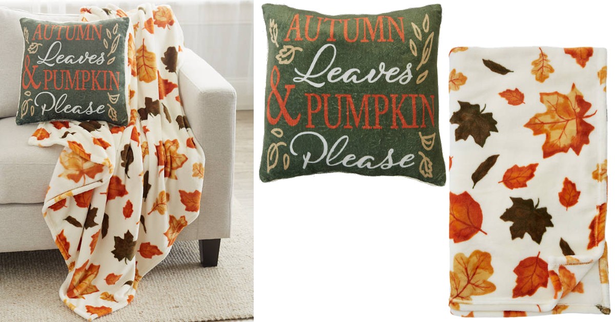 Pillow & Throw Set ONLY 25 (Reg 50) Daily Deals & Coupons