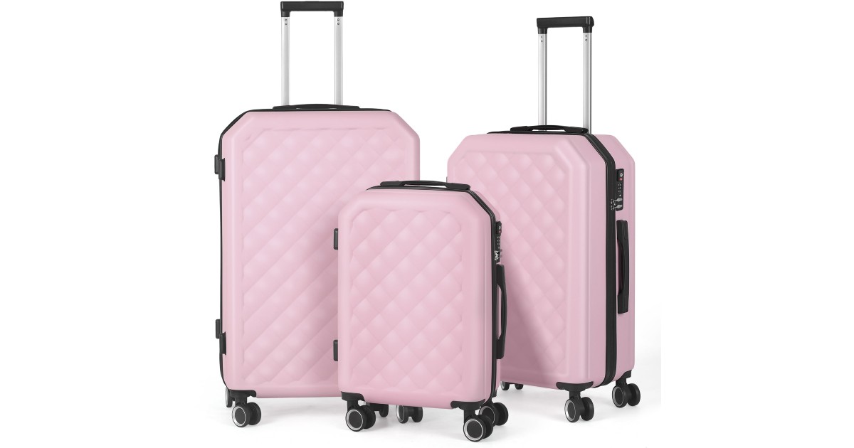 3Piece Hardside Luggage Set ONLY 103 (Reg 200) Daily Deals & Coupons