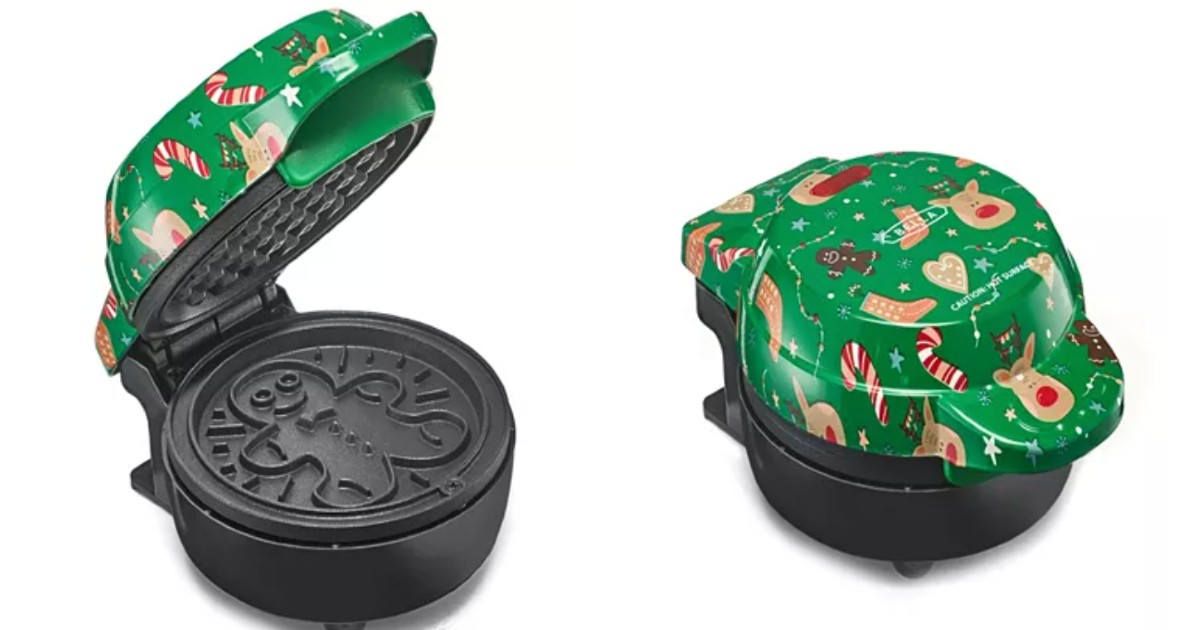 Bella Mini Green Reindeer Waffle Maker ONLY 10.79 (Reg 25) Daily