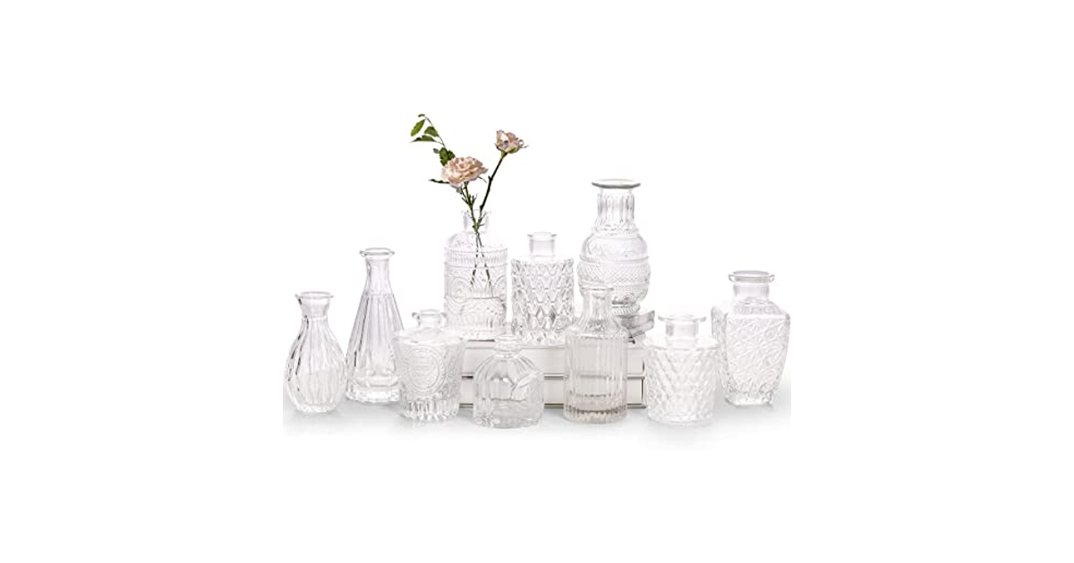 Glass Vase 10Piece Set ONLY 27.18 (Reg. 50) Daily Deals & Coupons