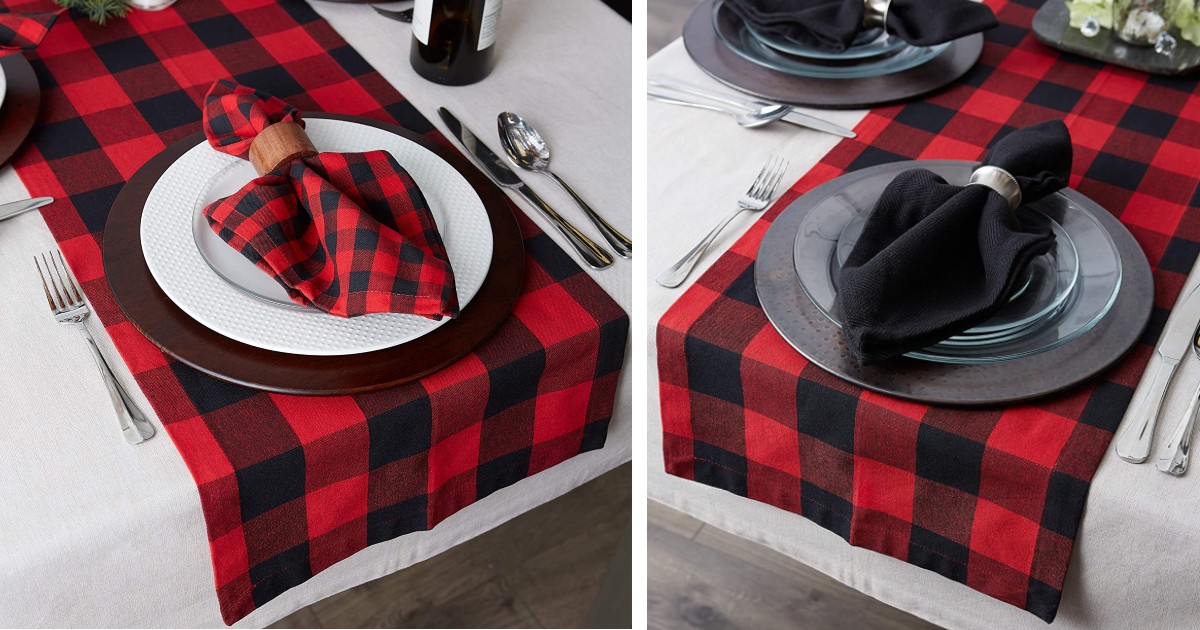 Buffalo Classic Farmhouse Table Runner ONLY 4.10 (Reg 10) Daily