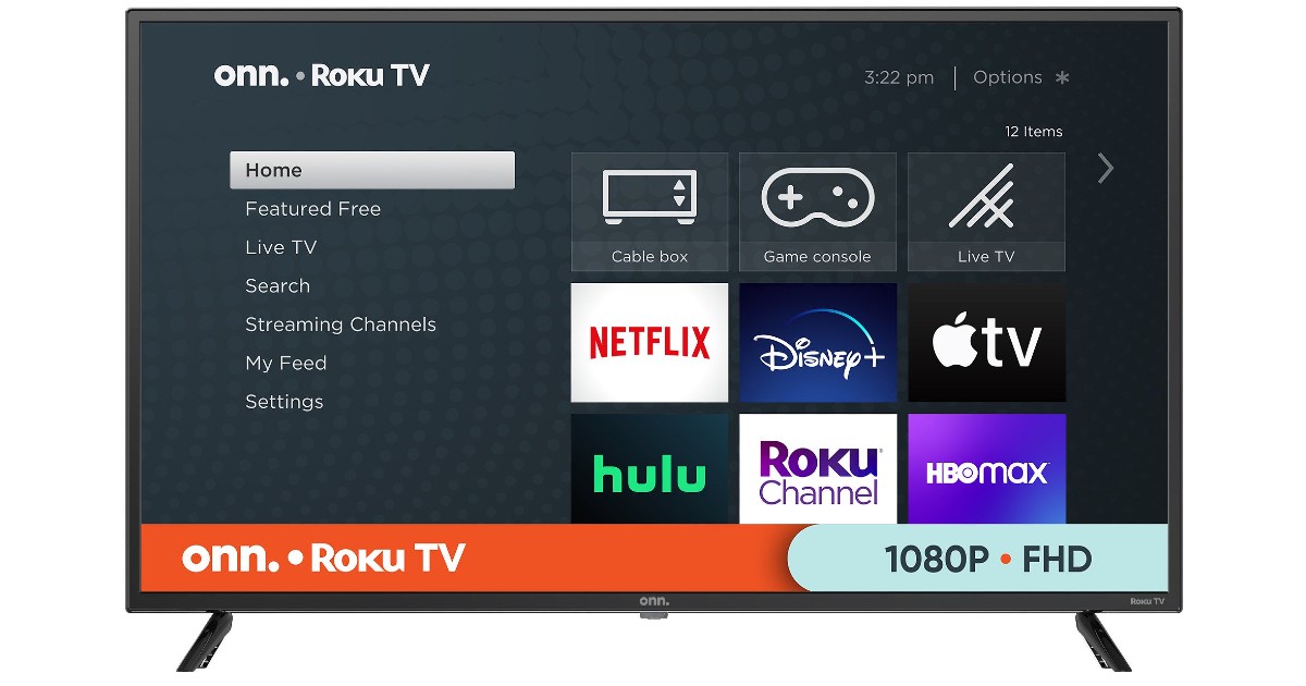 onn. 40” Class FHD (1080P) LED Roku Smart TV