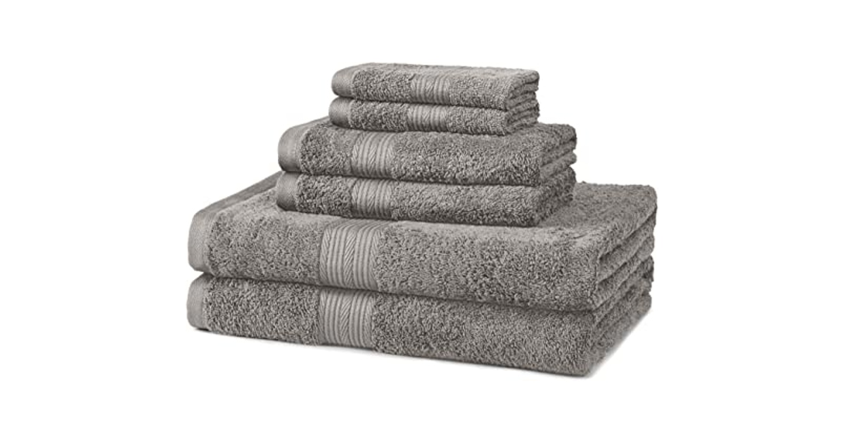 Amazon Basics 6-Piece Towel Set at Amazon