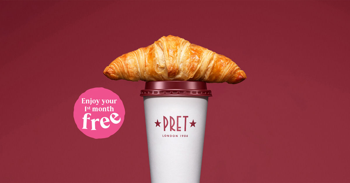 FREE Pret A Manger Coffee Subs...