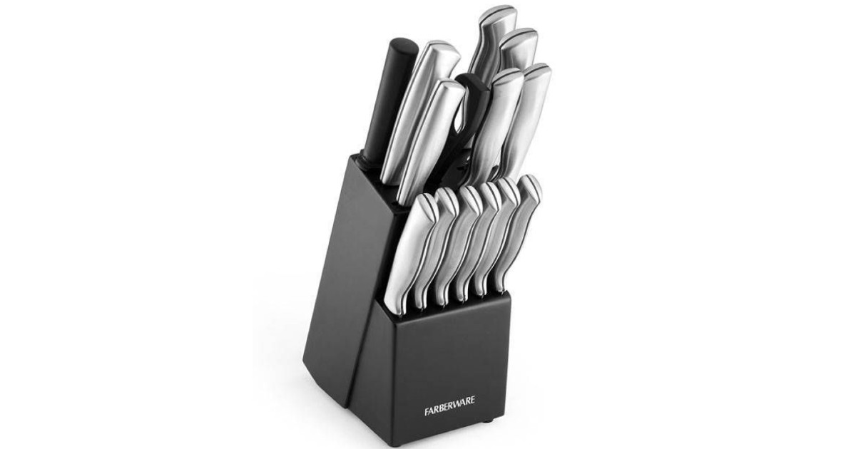 Farberware 15pc Knife Block Set ONLY 24.99 (Reg 50) Daily Deals