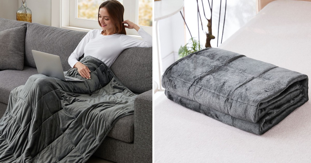 Altavida Ultra Plush Weighted Blanket ONLY 21.24 (Reg 80) Daily