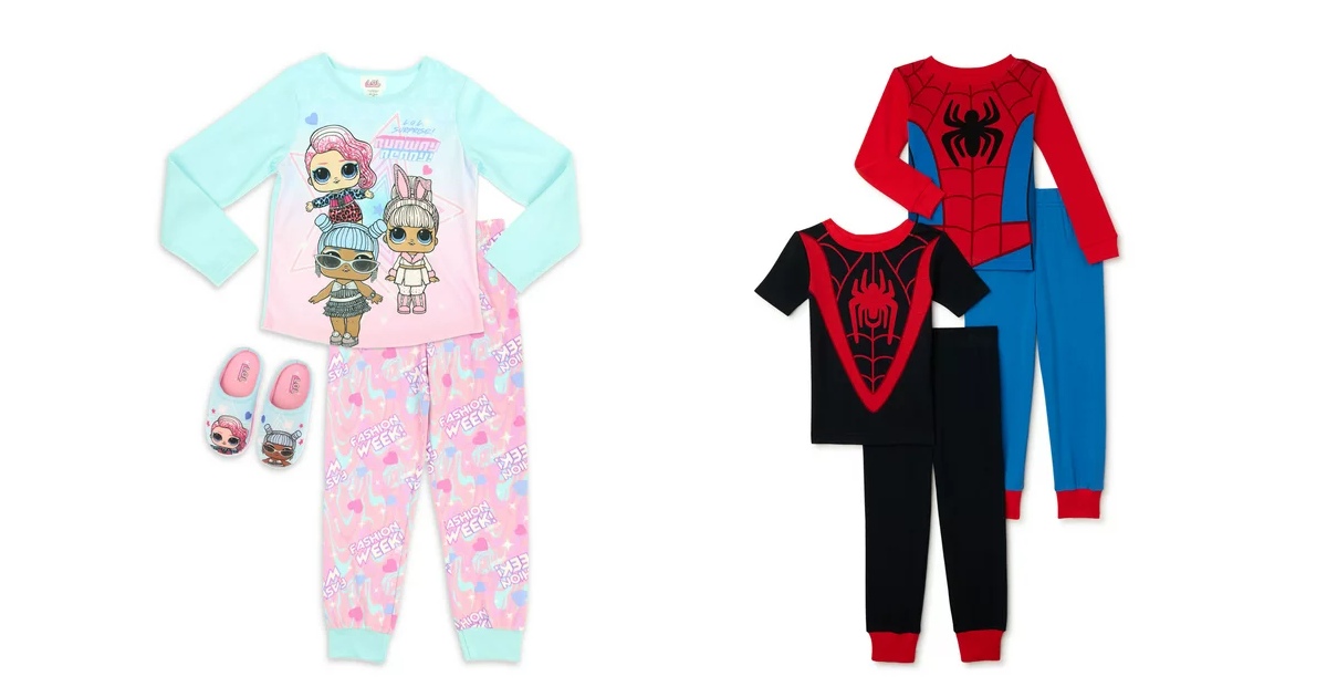 3-Piece Character Pajama Sets at Walmart