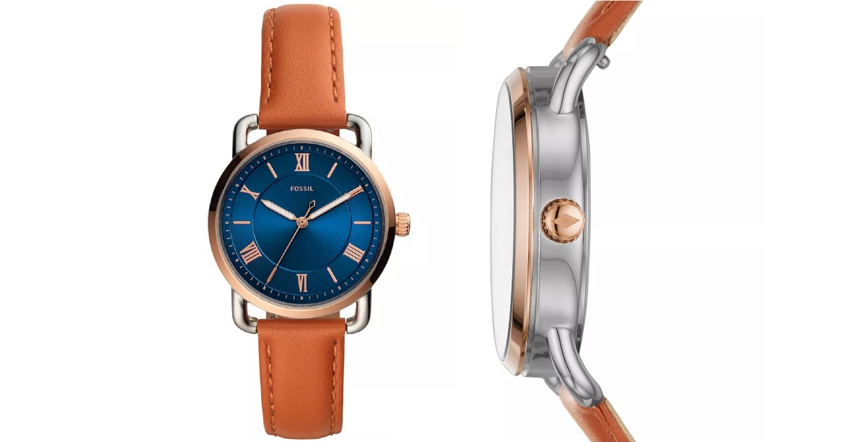 Fossil Women's Leather Strap Watch ONLY $48 (Reg $120)