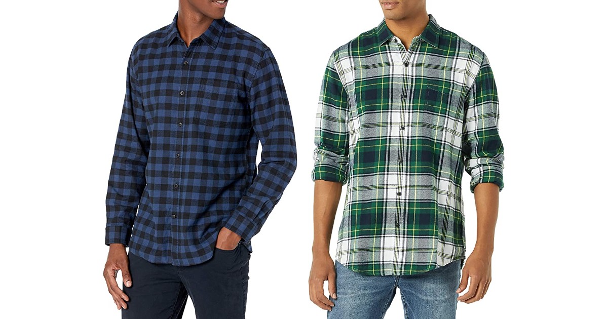 Men’s Long-Sleeve Flannel Shirt at Amazon