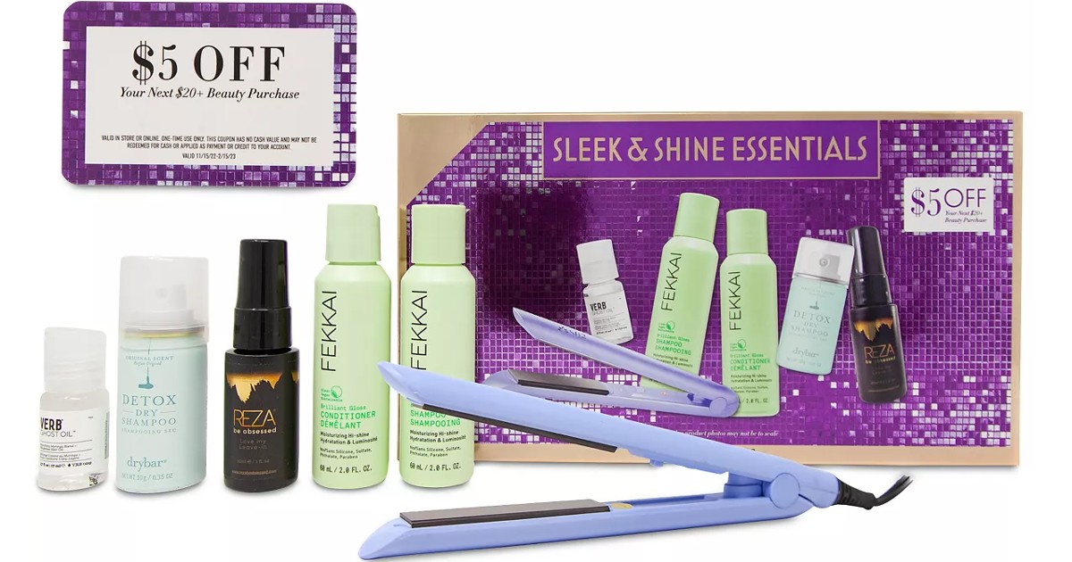6-Pc Sleek & Shine Essentials Hair Set at Macy's