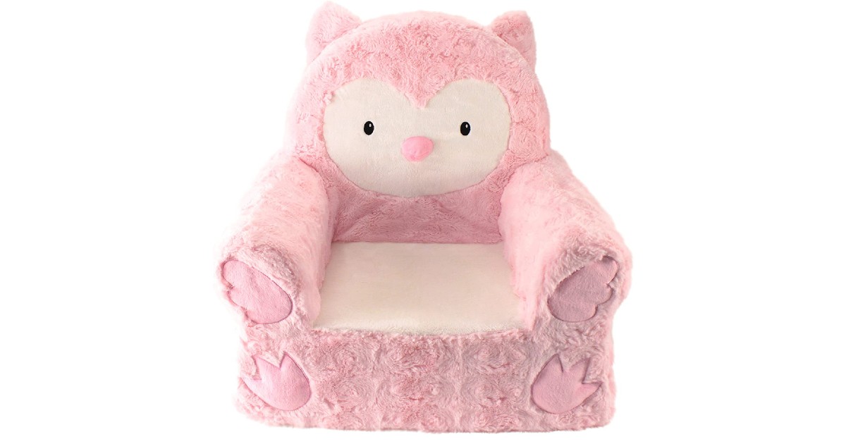 Pink Owl Children's Plush Chair at Amazon