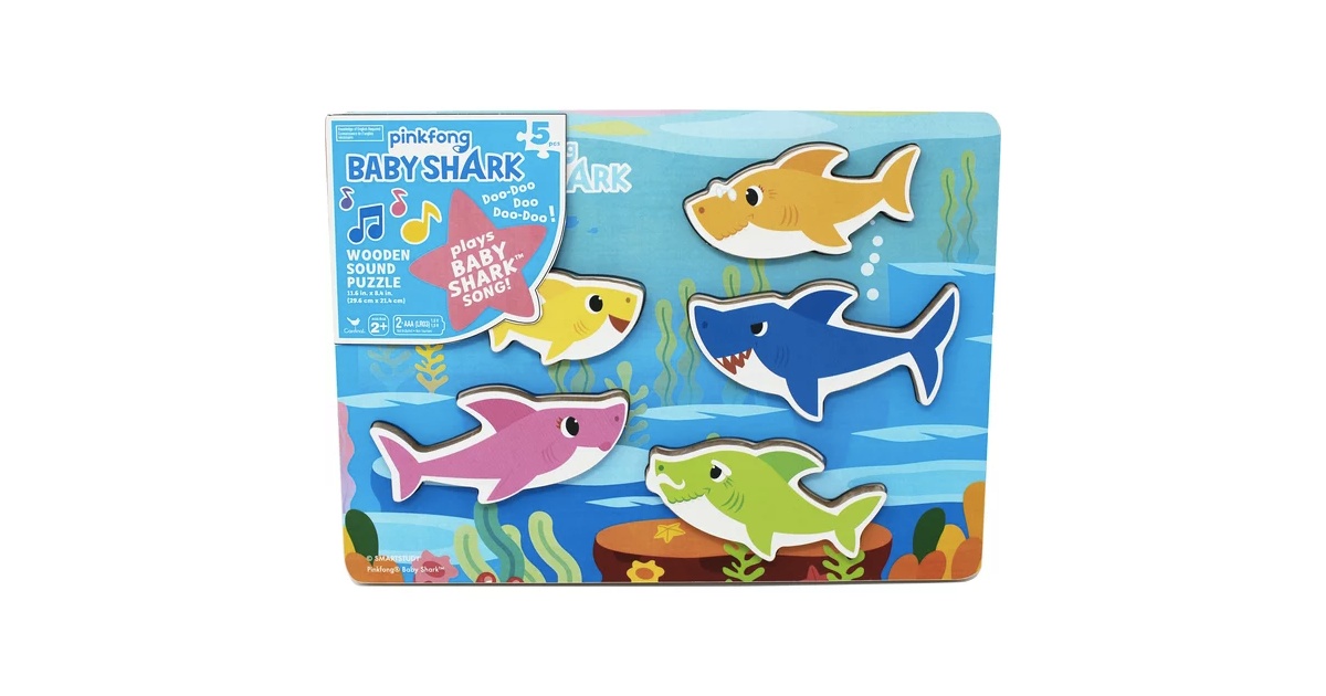 Baby Shark Musical Wood Sound Puzzle ONLY $5.45 (Reg $10.68)