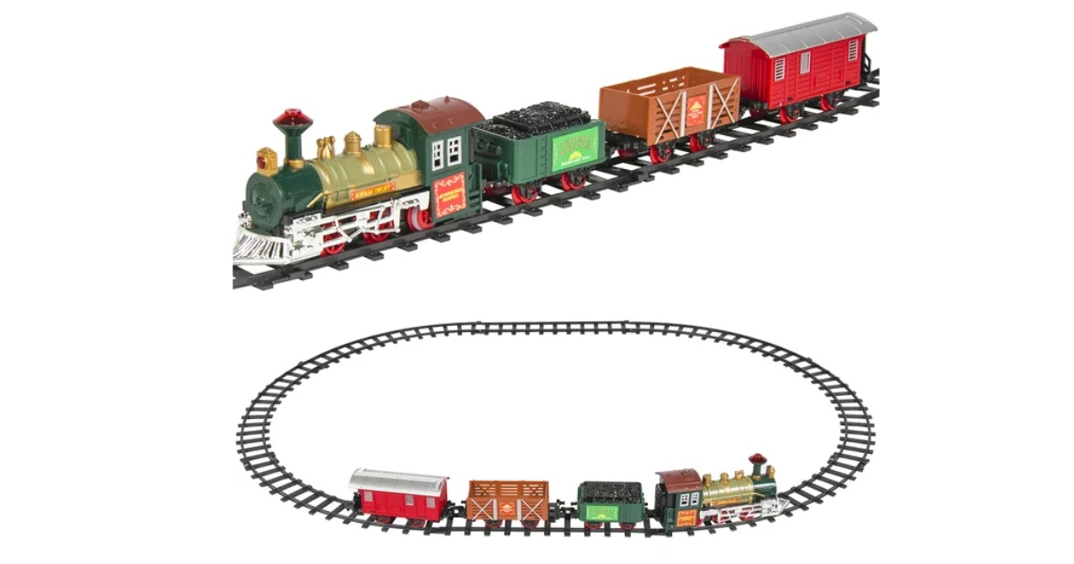 Electric Railway Train Car Track Play Set ONLY 9.99 (Reg. 25) Daily