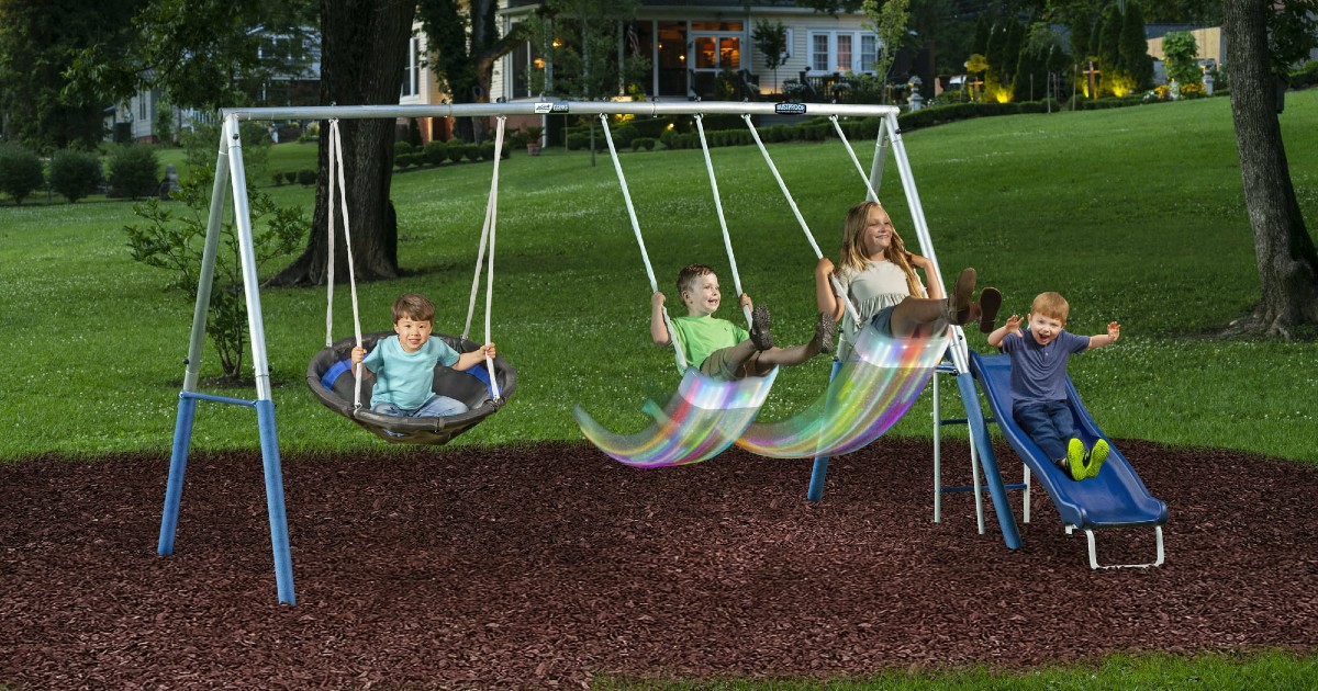 Firefly Metal Swing Set with S...