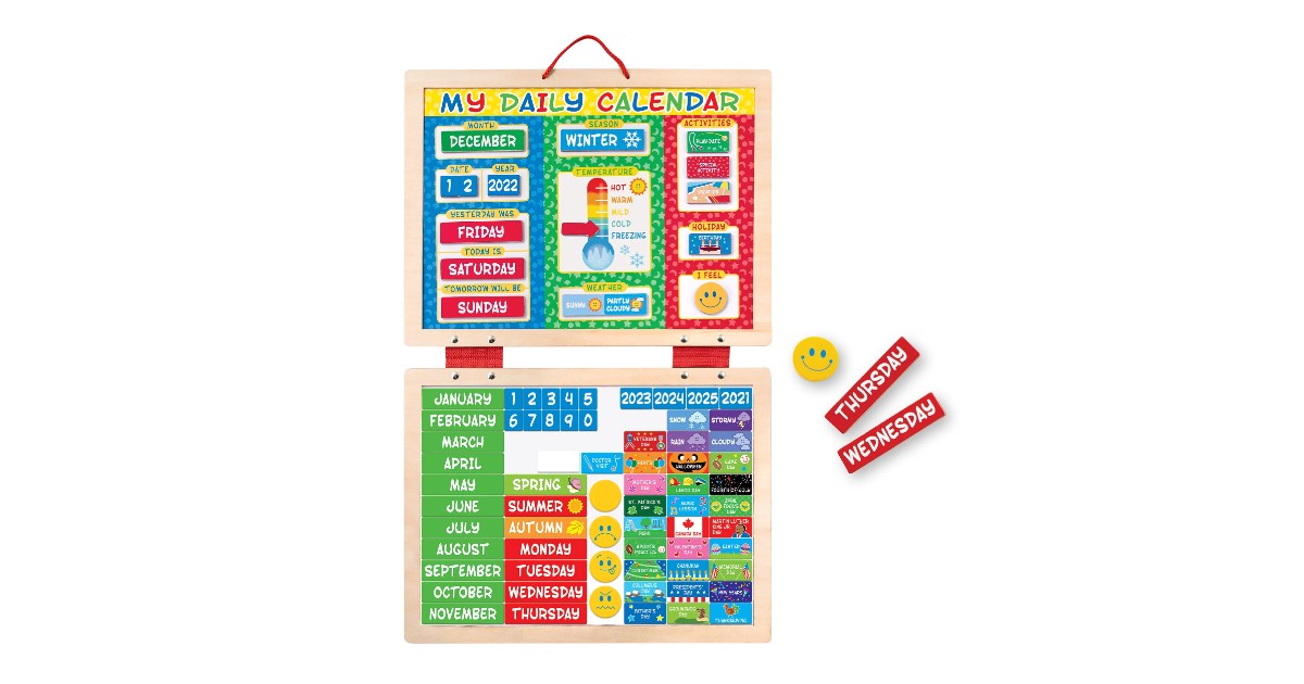 Melissa & Doug Daily Wooden Calendar at Walmart