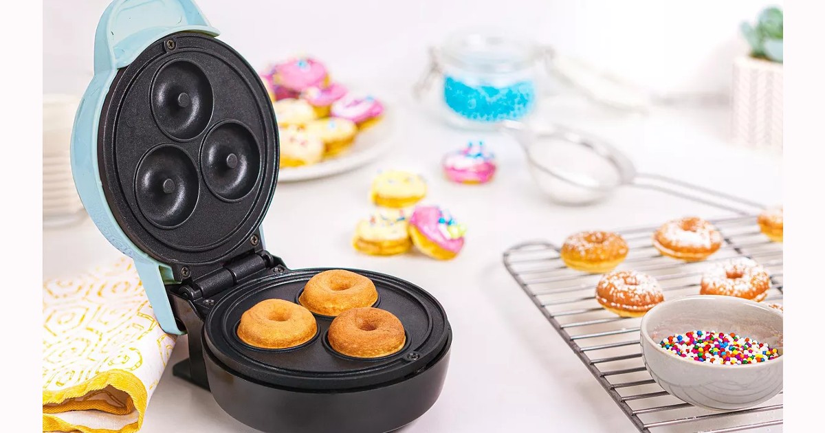Bella Mini Donut Maker (Teal) ONLY 3.93 (Reg 20) Daily Deals & Coupons