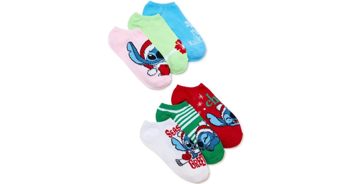 Disney Holiday Slipper Socks 6-Pack