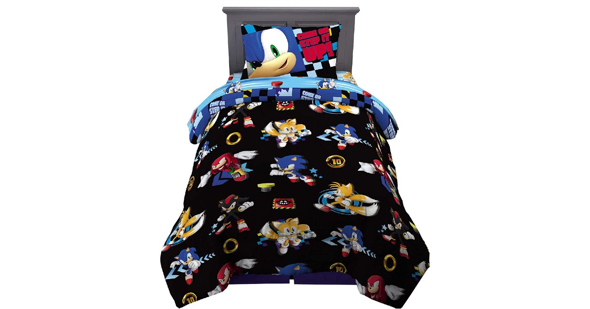 4-Piece Sonic Comforter Twin Set at Amazon
