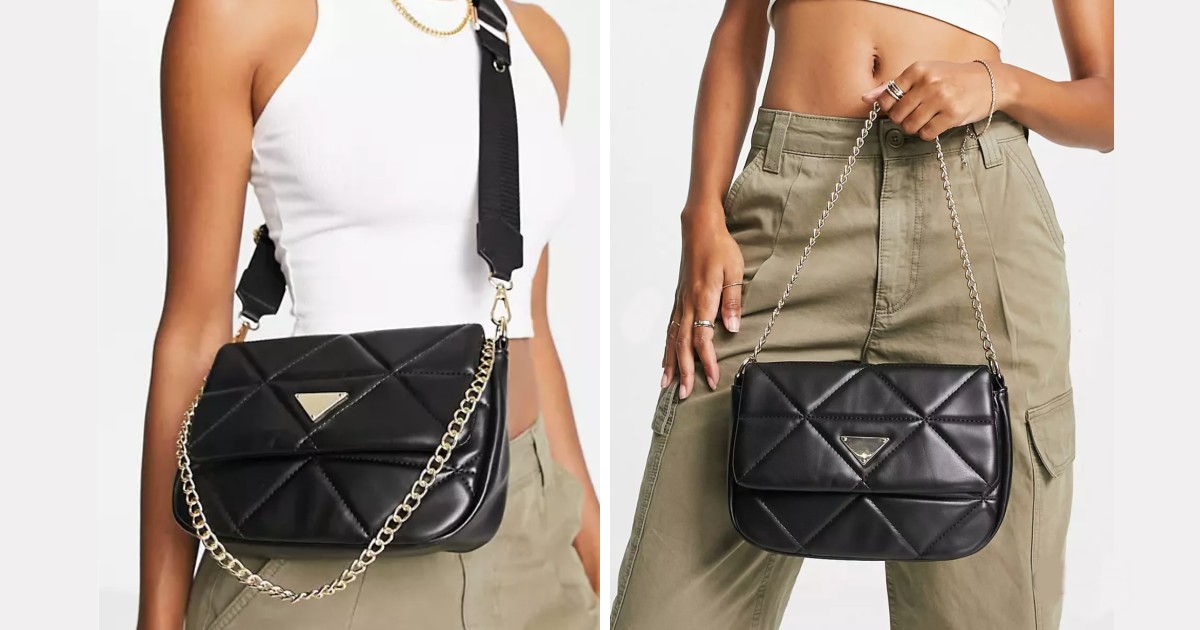Asos Truffle Collection Quilted Crossbody 