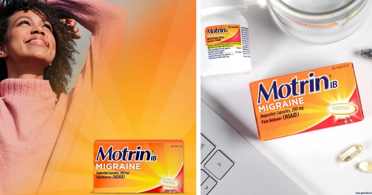 Motrin Ibuprofen Migraine Caplet 20ct