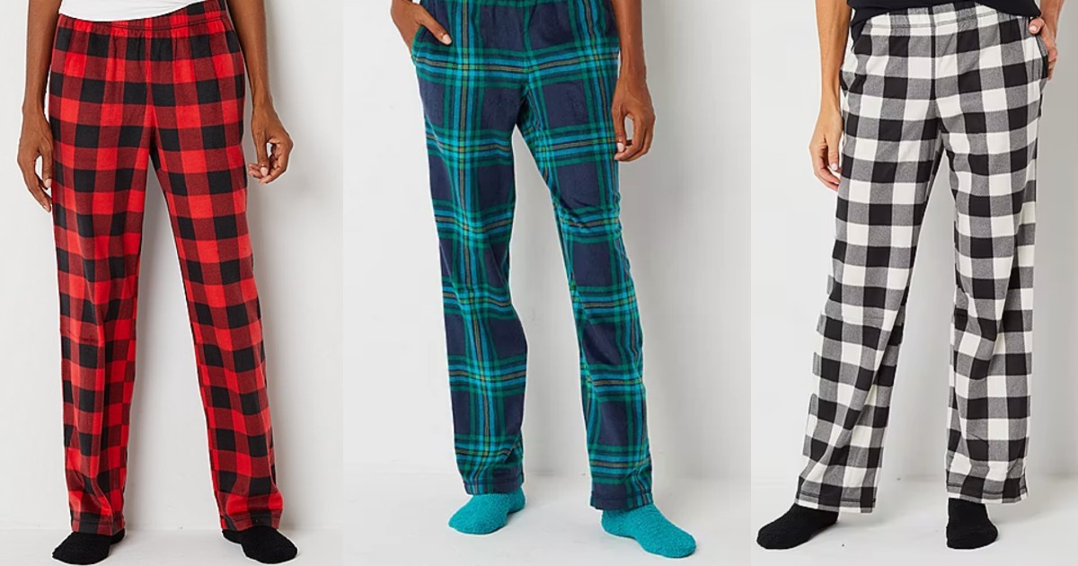 Sleep Chic Fleece Pajama Pants w/ Sock ONLY 11.99 (Reg 26) Daily