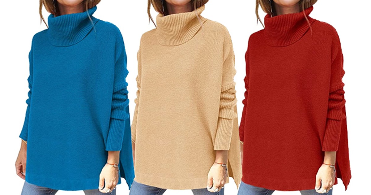 Women’s Turtleneck Oversized Sweaters at Amazon