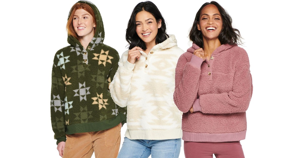 Sonoma Goods For Life Henley Sherpa Hoodie ONLY 9.35 (Reg 44) Daily