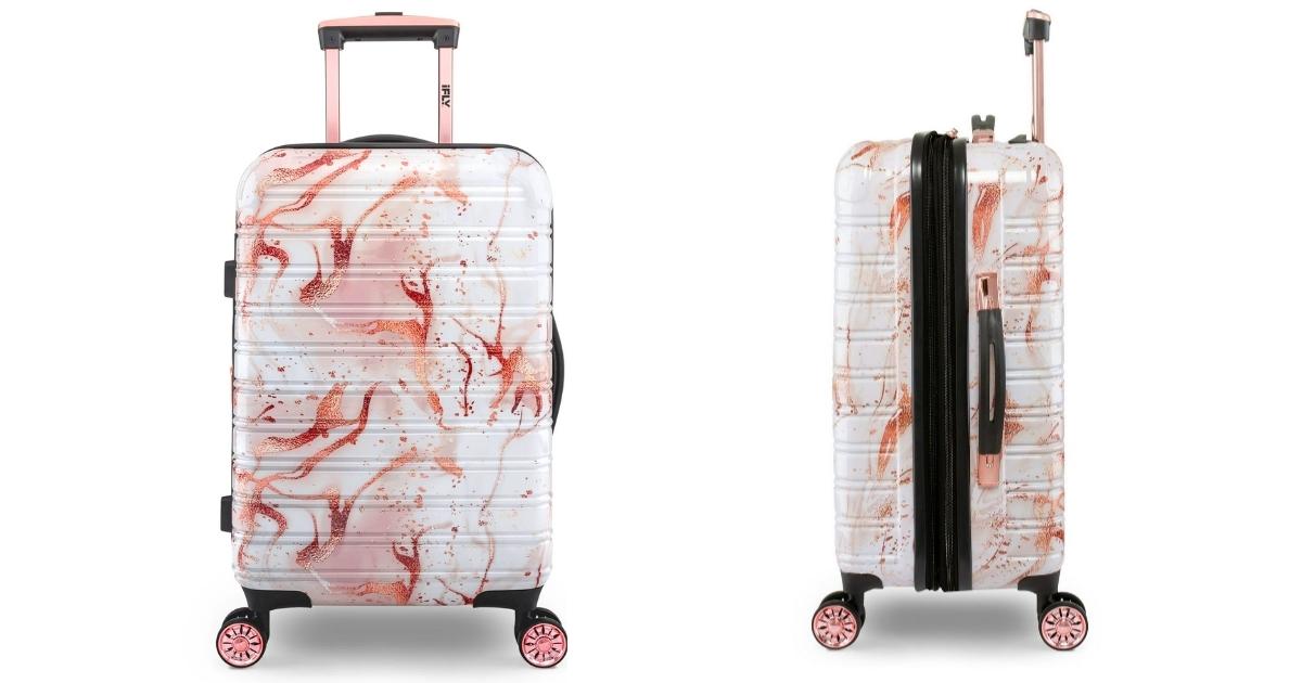 Hardside Fibertech 20-In Marble Suitcase