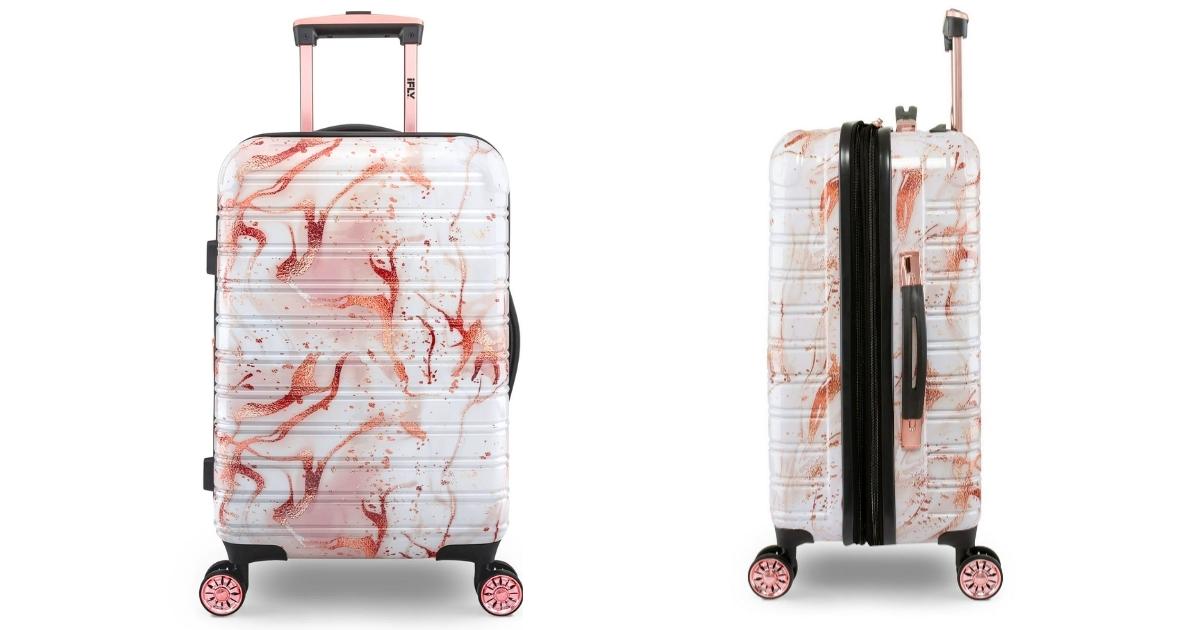 Hardside Fibertech 20-In Marble Suitcase 