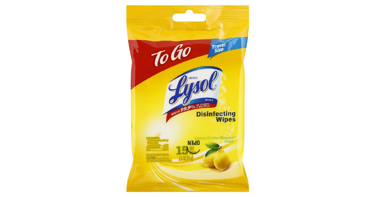 FREE Lysol Disinfecting Wipes.