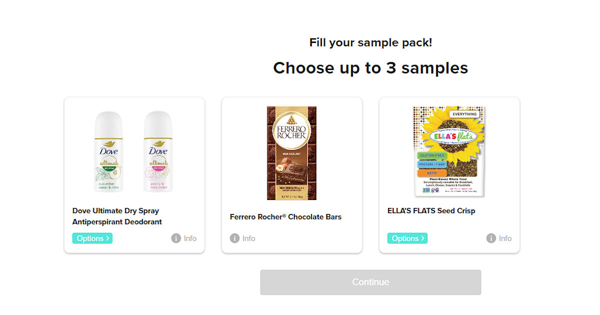 Claim free sample sets